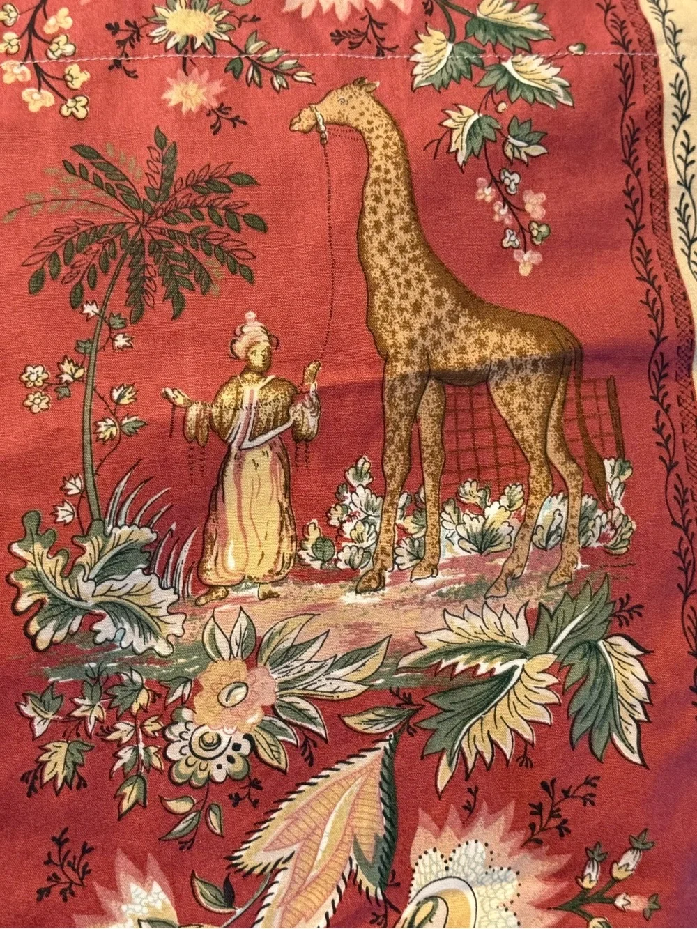 Vintage French Country Toile & Floral Menagerie Custom Jabots
